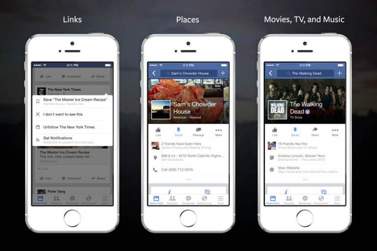 Facebooks latest feature keeps content handy